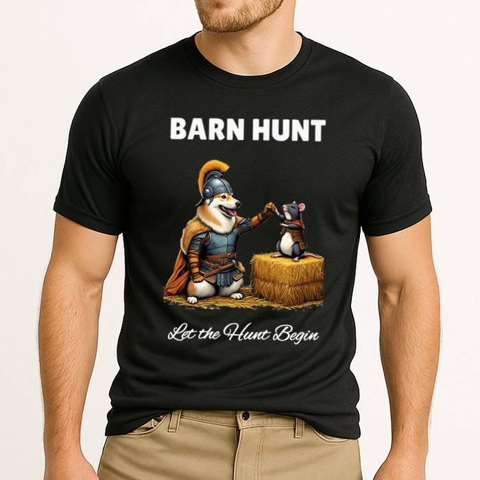 Barn Hunt Lover Warrior Rat And Icelandic Sheepdog Cooling Performance Crew T-Shirt