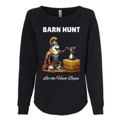 Barn Hunt Lover Warrior Rat And Icelandic Sheepdog Womens California Wash Sweatshirt