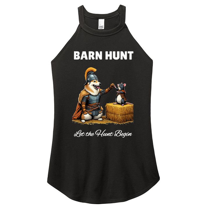 Barn Hunt Lover Warrior Rat And Icelandic Sheepdog Women's Perfect Tri Rocker Tank