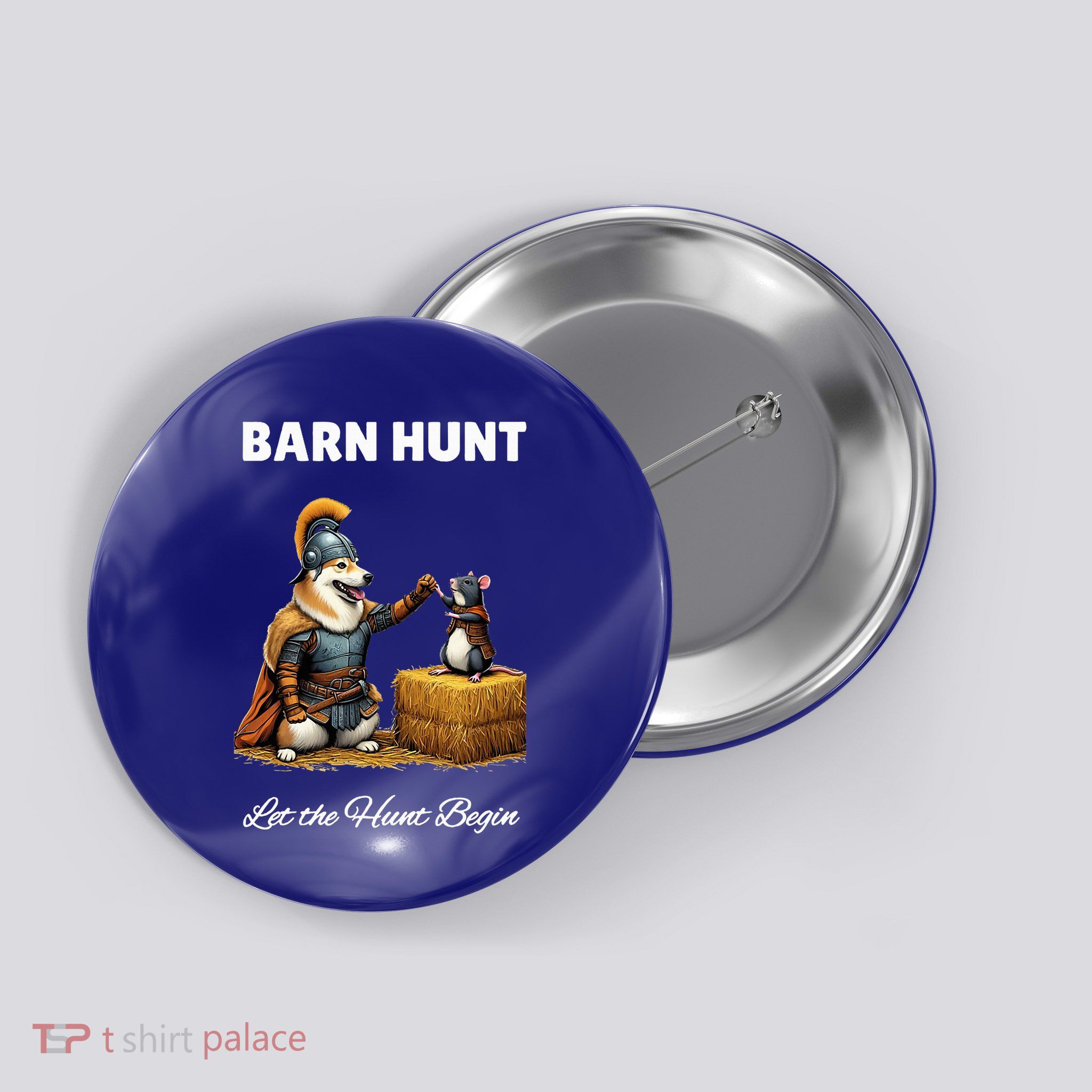 Barn Hunt Lover Warrior Rat And Icelandic Sheepdog Button