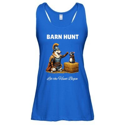 Barn Hunt Lover Warrior Rat And Icelandic Sheepdog Ladies Essential Flowy Tank