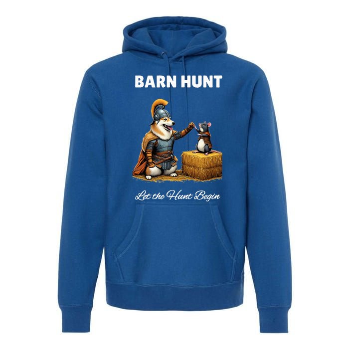 Barn Hunt Lover Warrior Rat And Icelandic Sheepdog Premium Hoodie