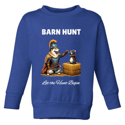 Barn Hunt Lover Warrior Rat And Icelandic Sheepdog Toddler Sweatshirt