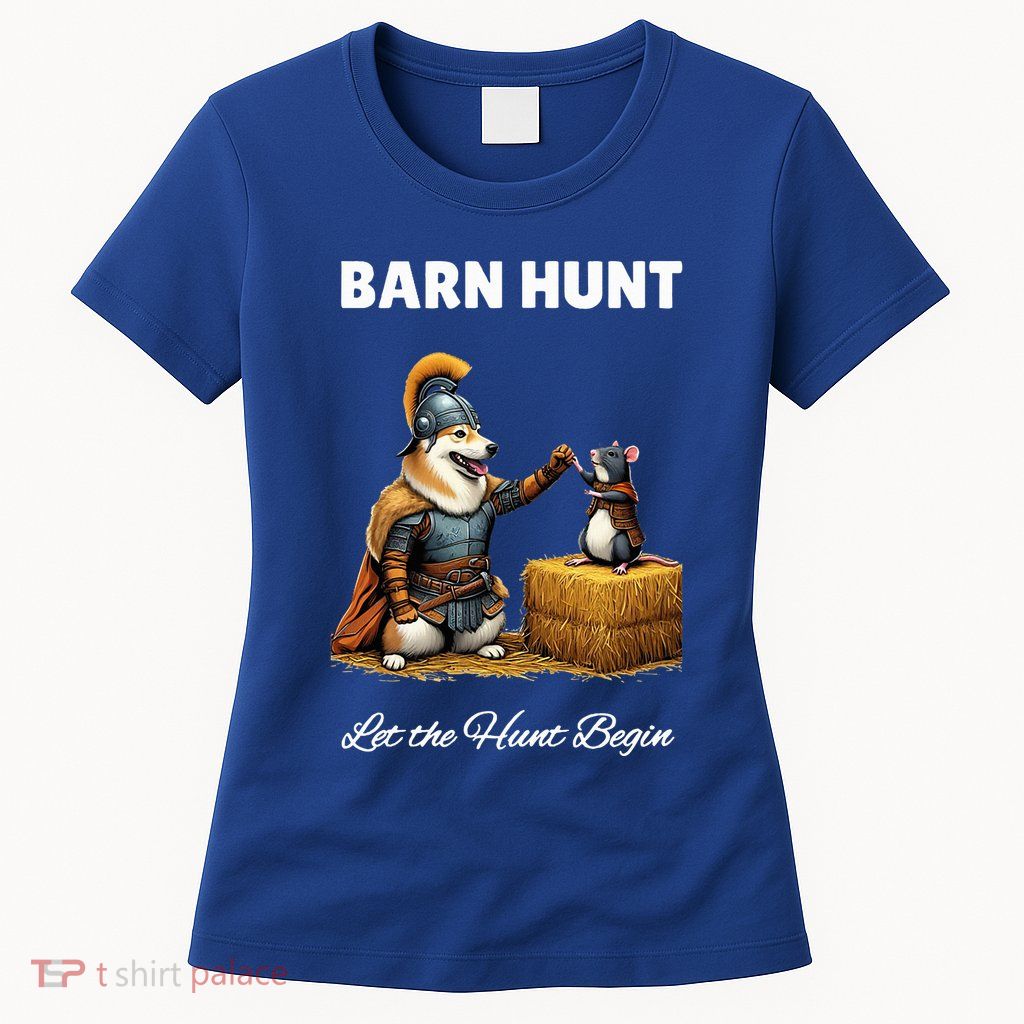 Barn Hunt Lover Warrior Rat And Icelandic Sheepdog Womens T-Shirt