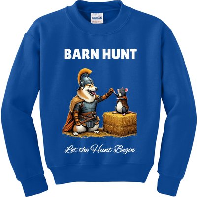 Barn Hunt Lover Warrior Rat And Icelandic Sheepdog Kids Sweatshirt