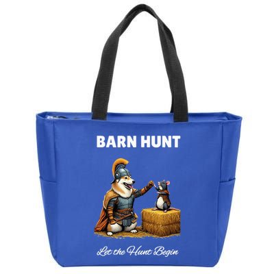 Barn Hunt Lover Warrior Rat And Icelandic Sheepdog Zip Tote Bag