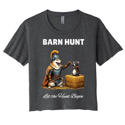 Barn Hunt Lover Warrior Rat And Icelandic Sheepdog Women's Crop Top Tee