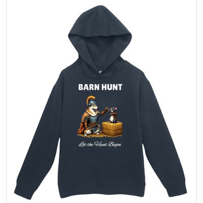 Barn Hunt Lover Warrior Rat And Icelandic Sheepdog Urban Pullover Hoodie