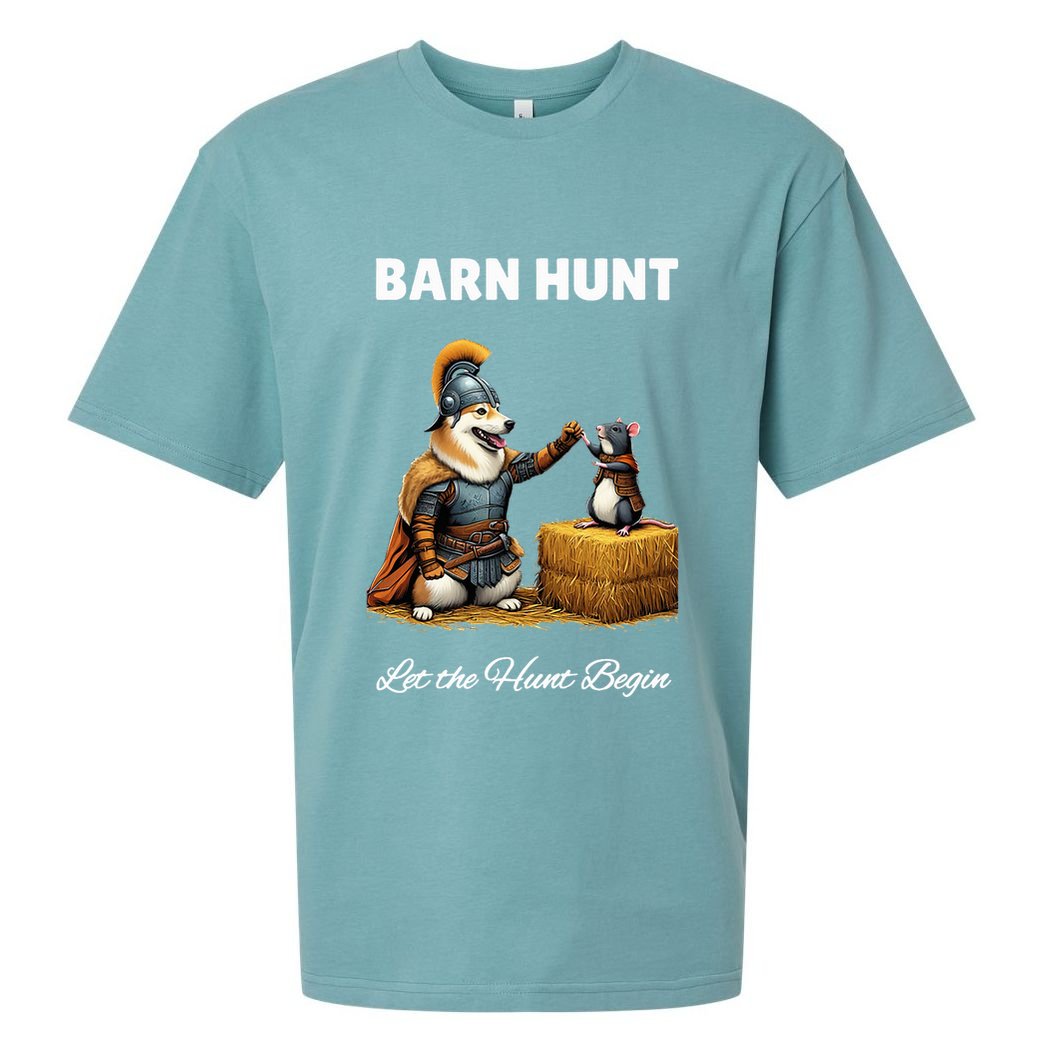 Barn Hunt Lover Warrior Rat And Icelandic Sheepdog Sueded Cloud Jersey T-Shirt