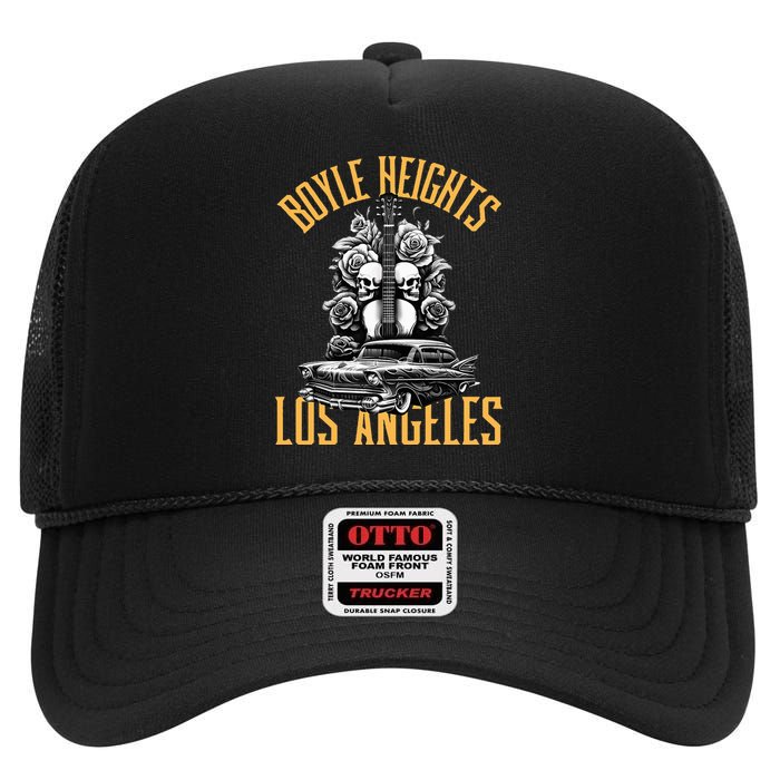 Boyle Heights Los Angeles High Crown Mesh Back Trucker Hat