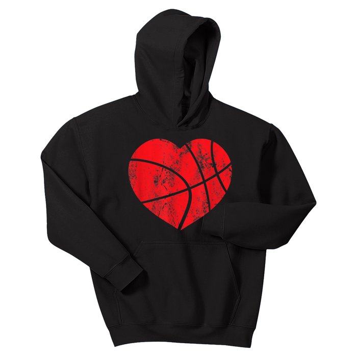 Basketball Heart Love Valentines Day Sport Player Coach K.i.d.s Kids Hoodie