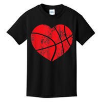 Basketball Heart Love Valentines Day Sport Player Coach K.i.d.s Kids T-Shirt