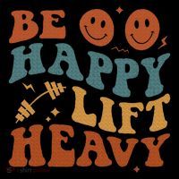 Be Happy Lift Heavy Women's V-Neck T-Shirt