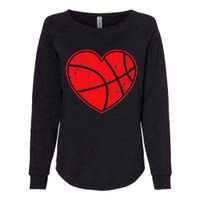 Basketball Heart Love Valentines Day Mom Womens California Wash Sweatshirt