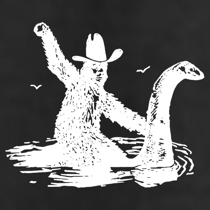 Bigfoot Hilarious Loch Ness Monster 7 Panel Mesh Trucker Snapback Hat