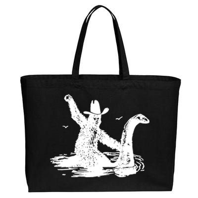 Bigfoot Hilarious Loch Ness Monster Cotton Canvas Jumbo Tote