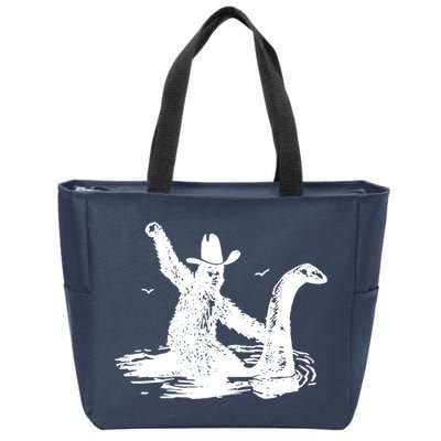 Bigfoot Hilarious Loch Ness Monster Zip Tote Bag