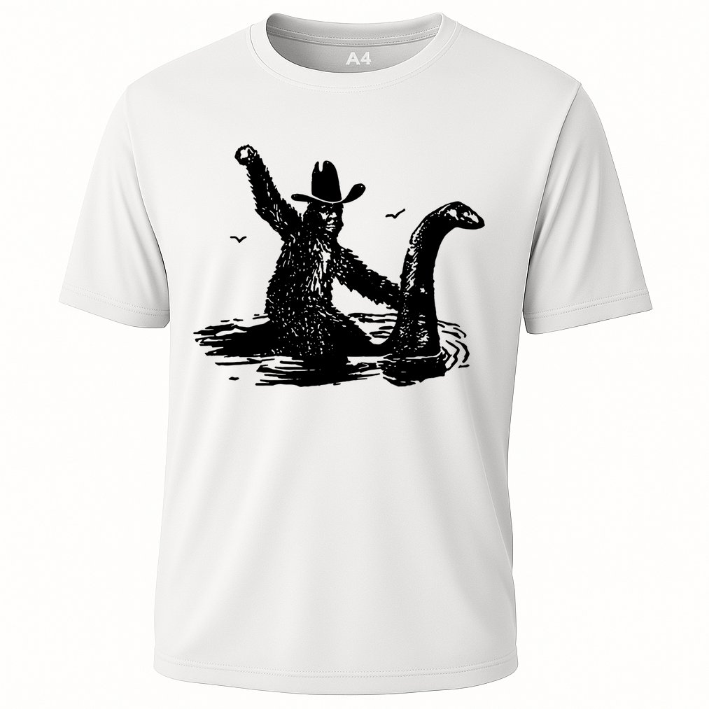 Bigfoot Hilarious Loch Ness Monster Performance Shirt