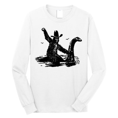 Bigfoot Hilarious Loch Ness Monster Long Sleeve Shirt