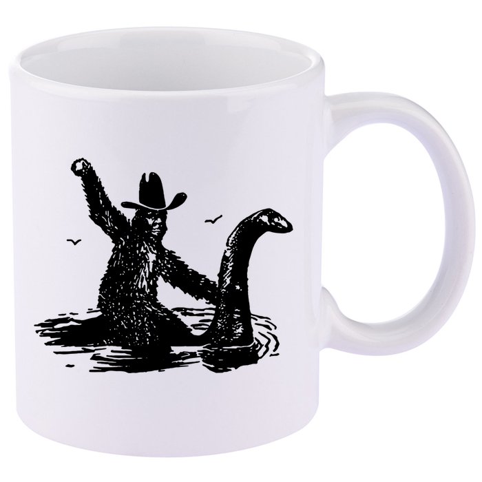 Bigfoot Hilarious Loch Ness Monster 11oz C Handle Ceramic Mug