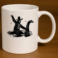 Bigfoot Hilarious Loch Ness Monster 11oz C Handle Ceramic Mug