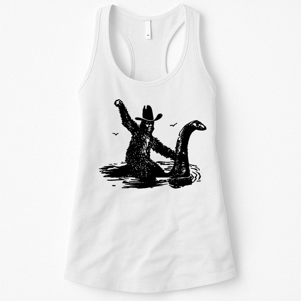 Bigfoot Hilarious Loch Ness Monster Womens Tank Top