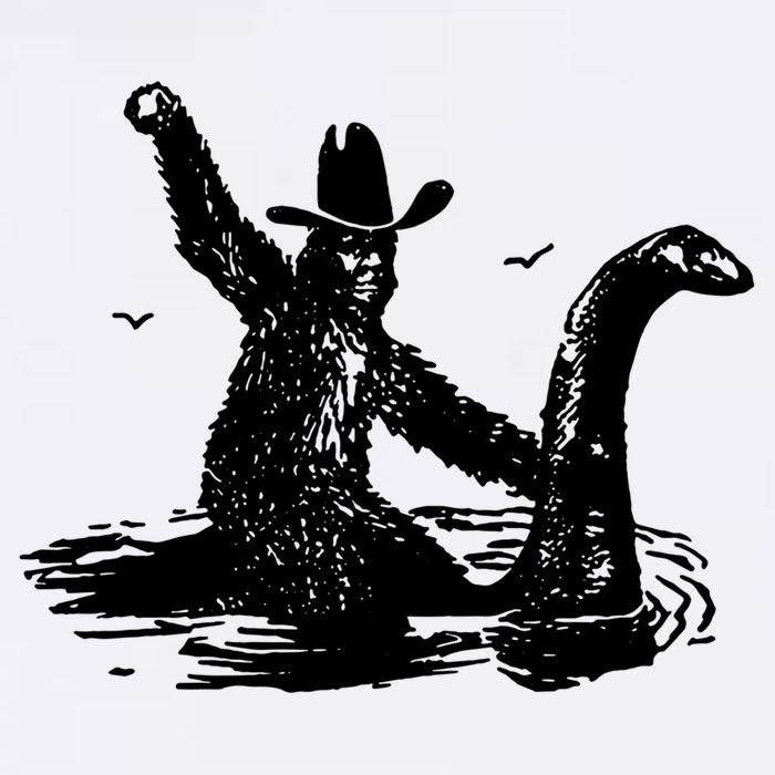 Bigfoot Hilarious Loch Ness Monster Womens Tank Top