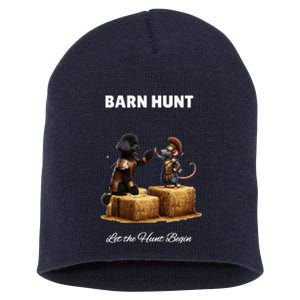 Barn Hunt Lover Cute Warrior Rat And Black Short Acrylic Beanie