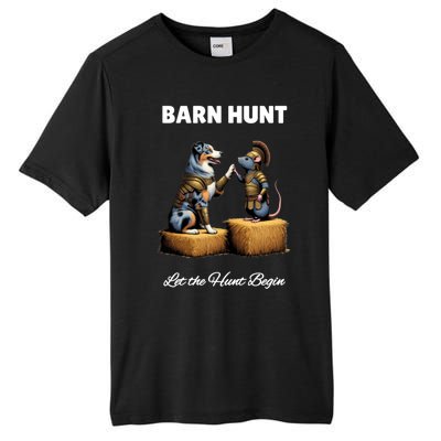 Barn Hunt Lover Cute Warrior Rat And Blue Merle Aussie Dog Gift Tall Fusion ChromaSoft Performance T-Shirt