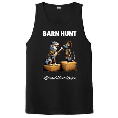 Barn Hunt Lover Cute Warrior Rat And Blue Merle Aussie Dog Gift PosiCharge Competitor Tank