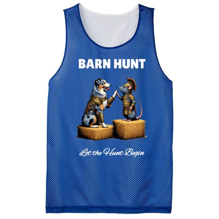 Barn Hunt Lover Cute Warrior Rat And Blue Merle Aussie Dog Gift Mesh Reversible Basketball Jersey Tank