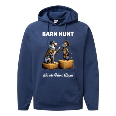 Barn Hunt Lover Cute Warrior Rat And Blue Merle Aussie Dog Gift Performance Fleece Hoodie