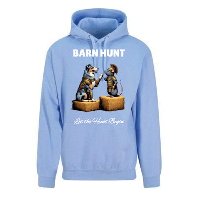 Barn Hunt Lover Cute Warrior Rat And Blue Merle Aussie Dog Gift Unisex Surf Hoodie