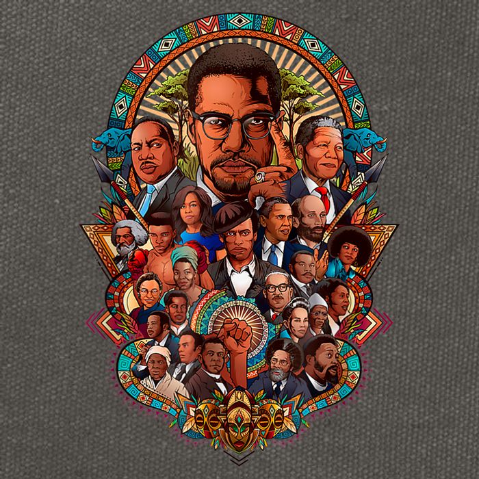 Black History Leaders Collage Inspirational African American Cotton Canvas Backpack
