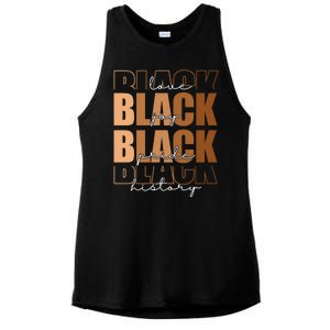 Black History Love Pride Month Melanin Ladies PosiCharge Tri-Blend Wicking Tank