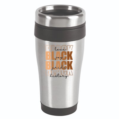 Black History Love Pride Month Melanin 16oz Travel Tumbler