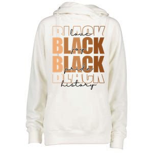 Black History Love Pride Month Melanin Womens Funnel Neck Pullover Hood