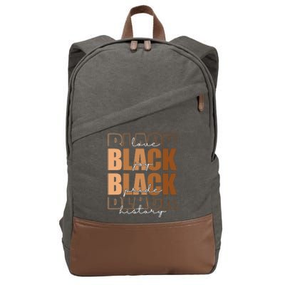 Black History Love Pride Month Melanin Cotton Canvas Backpack