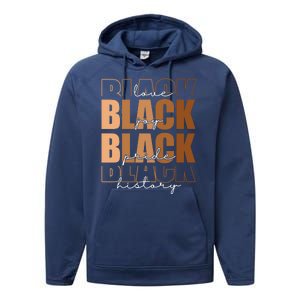 Black History Love Pride Month Melanin Performance Fleece Hoodie