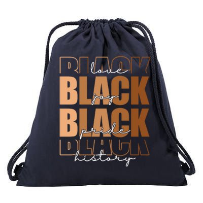 Black History Love Pride Month Melanin Drawstring Bag