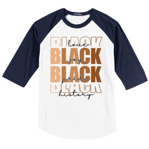 Black History Love Pride Month Melanin Baseball Sleeve Shirt