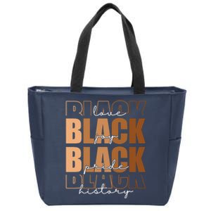 Black History Love Pride Month Melanin Zip Tote Bag