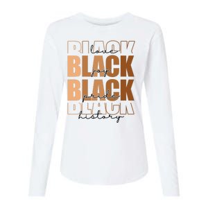 Black History Love Pride Month Melanin Womens Cotton Relaxed Long Sleeve T-Shirt