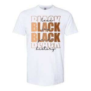 Black History Love Pride Month Melanin Softstyle CVC T-Shirt