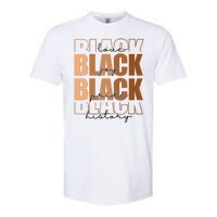 Black History Love Pride Month Melanin Softstyle CVC T-Shirt