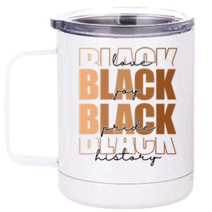 Black History Love Pride Month Melanin 12 oz Stainless Steel Tumbler Cup