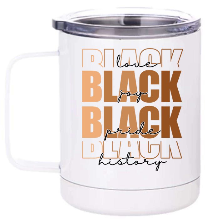 Black History Love Pride Month Melanin 12 oz Stainless Steel Tumbler Cup