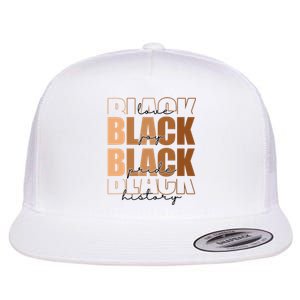 Black History Love Pride Month Melanin Flat Bill Trucker Hat