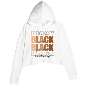 Black History Love Pride Month Melanin Crop Fleece Hoodie