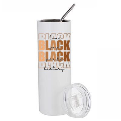 Black History Love Pride Month Melanin Stainless Steel Tumbler